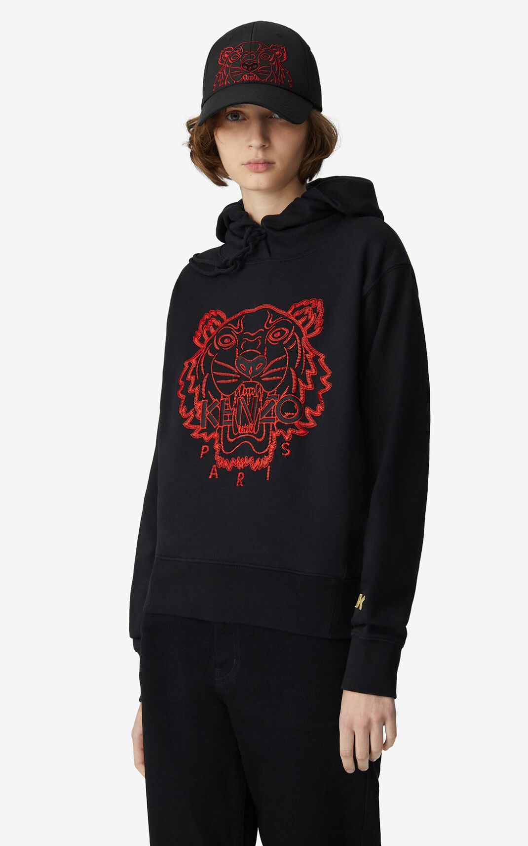 Kenzo Tiger Hættetrøje Dame - Sort DK-207708